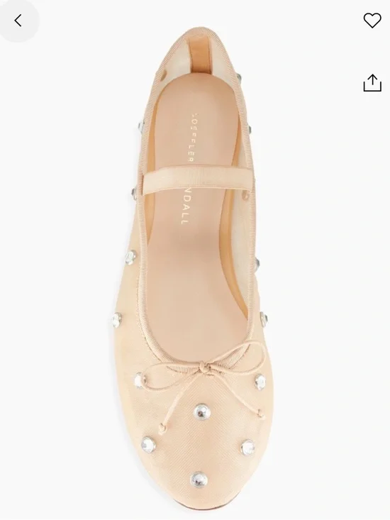 NWT Leonie Soft Ballet Flats in Caramel (nude color w/ rhinestones) women’s 6.5 - Picture 6 of 11